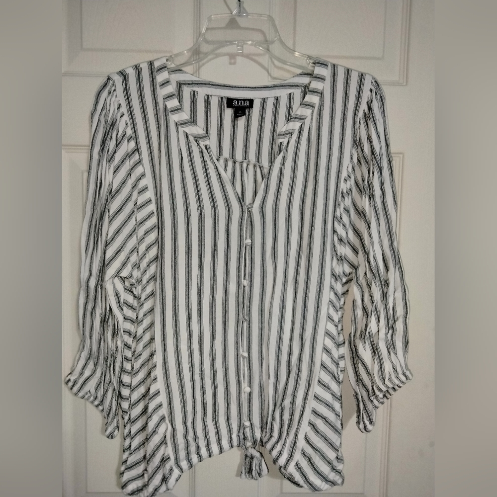 Striped Ana Button Down Blouse